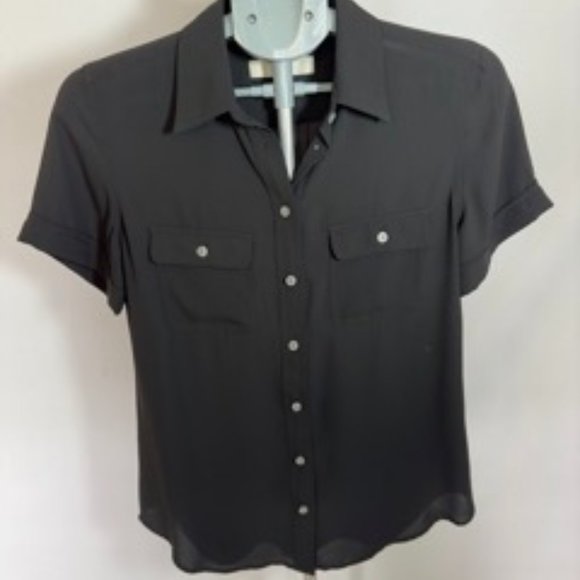 The Loft - Small Button-Up Short Sleeve Women's Blouse - Picture 1 of 3